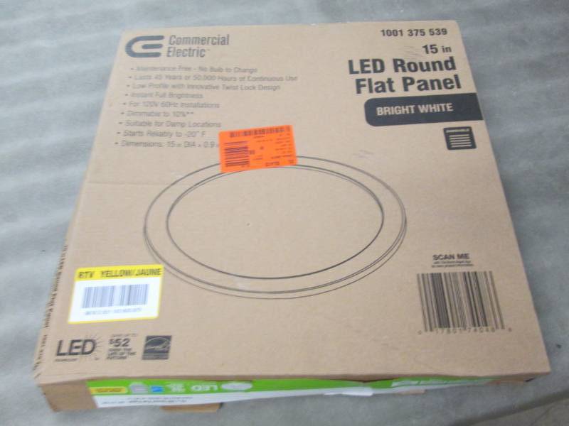 lot 43 image: Commercial Electric 15 in White LED...