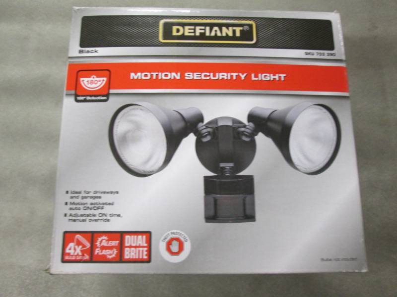 lot 49 image: Defiant 180 Degree Black Motion-Sen...