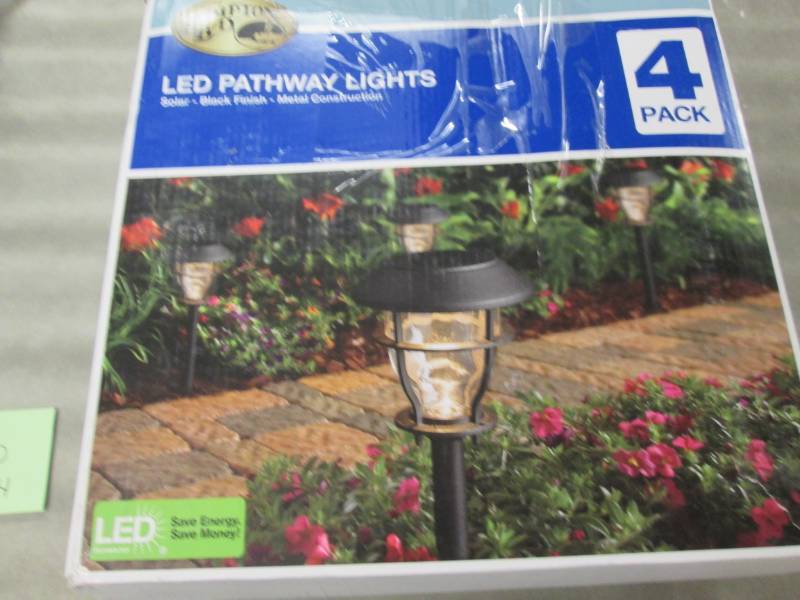 lot 54 image: Solar Black Outdoor Integrated LED ...