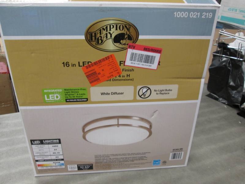lot 59 image: Hampton Bay Brushed Nickel LED Roun...