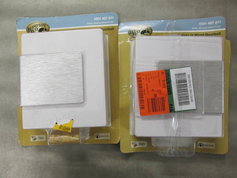 lot 87 image: 2 Hampton Bay Wireless or Wired Doo...