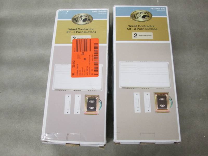 lot 88 image: 2 Hampton Bay Wired Door Chime Con...