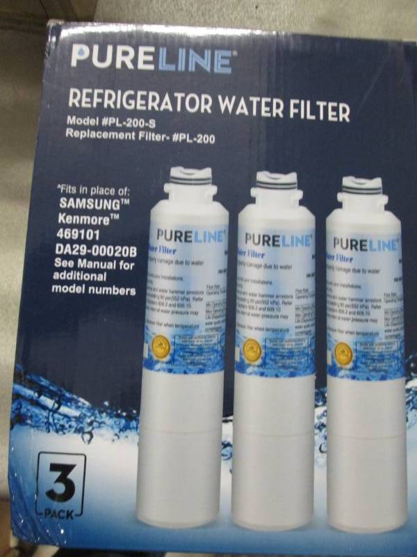 lot 114 image: Pack of 3 Refrigerator Water Filter...