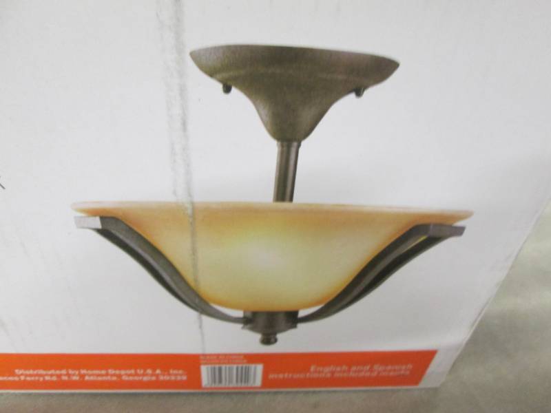 lot 121 image: Commercial Electric Semi-Flush Ligh...