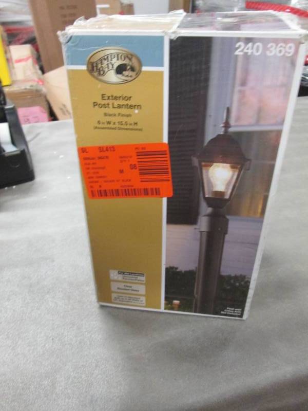 lot 123 image: Hampton Bay 1-Light Black Outdoor L...