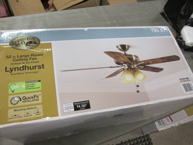 lot 147 image: Hampton Bay Lyndhurst 52 in. LED An...