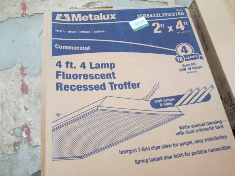 lot 176 image: Metalux 4-Light 2 ft. x 4 ft. White...