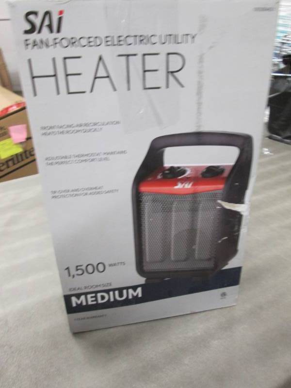 lot 187 image: Sai 1500 WattsFan Forced Electric U...