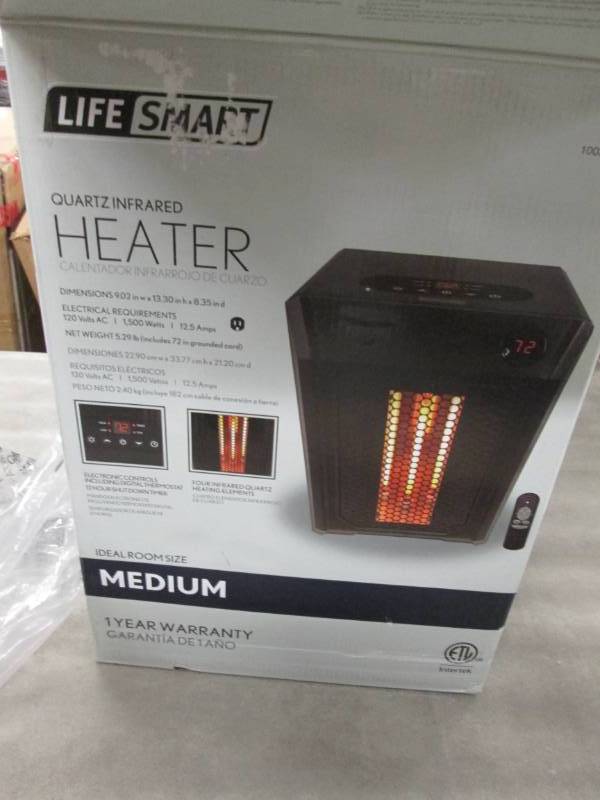 lot 189 image: LifeSmart Quartz Infrared Heater 15...