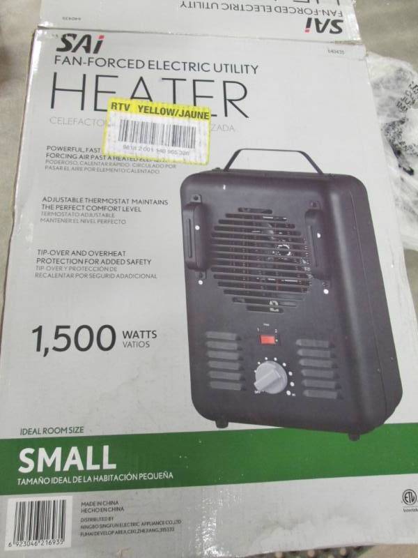 lot 198 image: Sai 1500 Watts Fan Forced Electric ...