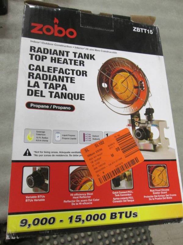 lot 201 image: ZOBO 15,000 BTU Propane Tank Top He...