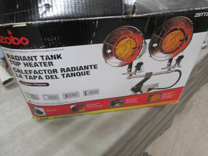 lot 203 image: ZOBO 30,000 BTU Propane Tank Top He...