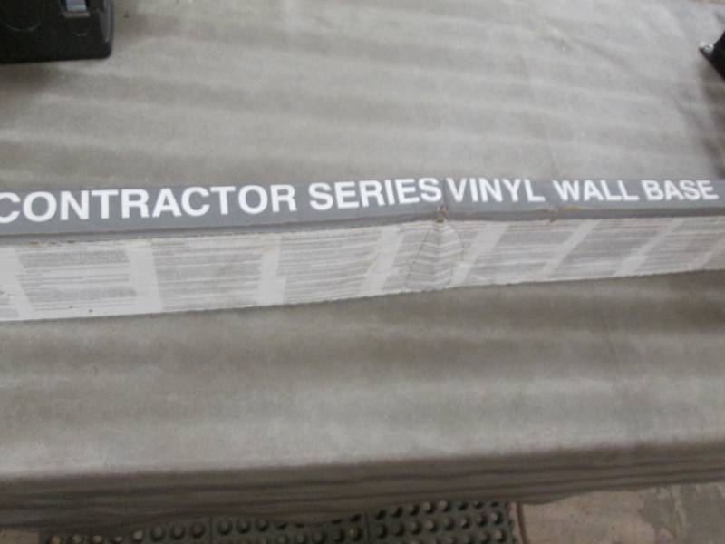 lot 245 image: Case of 4 inch x4 ft Dark Grey Viny...