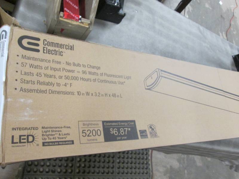 lot 255 image: Commercial Electric 4 ft. 5200-Lume...