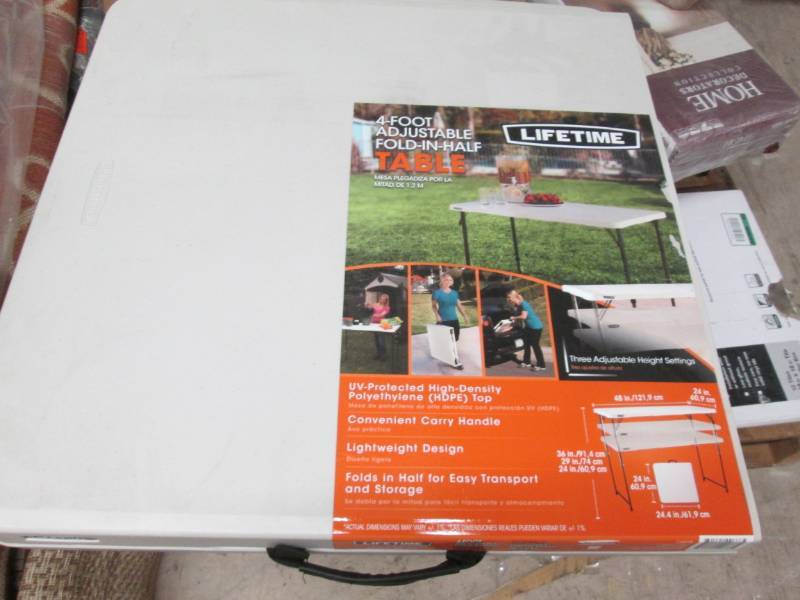 lot 266 image: Lifetime 4 ft Adjustable(24-36inch)...