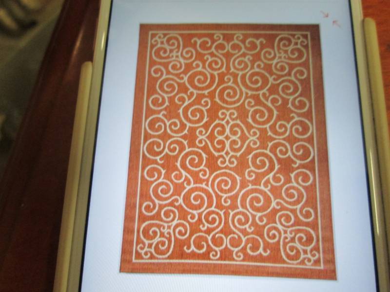 lot 278 image: Hampton Bay Scroll Terrcotta 7ft 10...