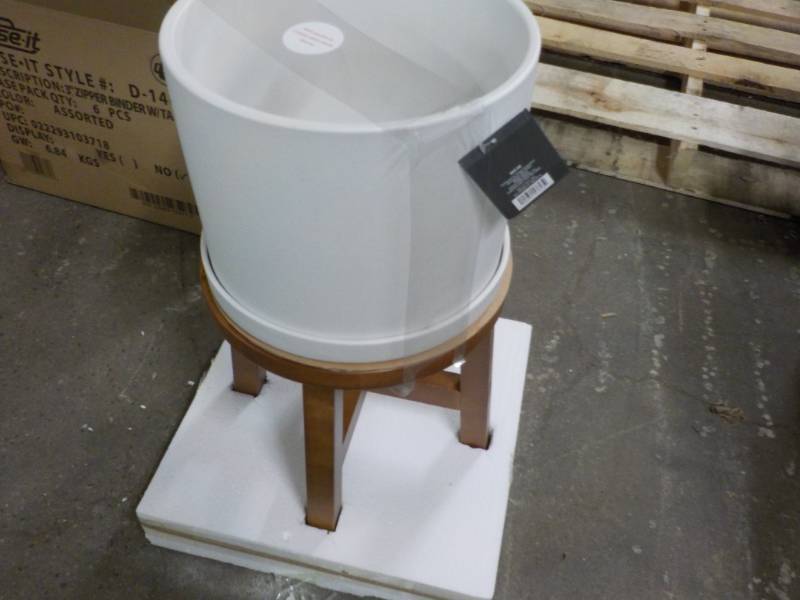 lot 30 image: Threshold Ceramic and Wood Indoor P...