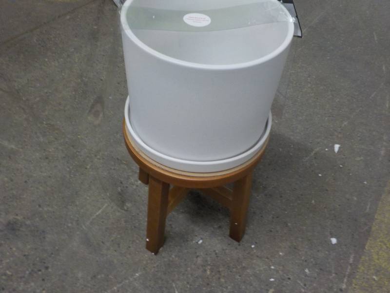 lot 31 image: Threshold Ceramic and Wood Indoor P...