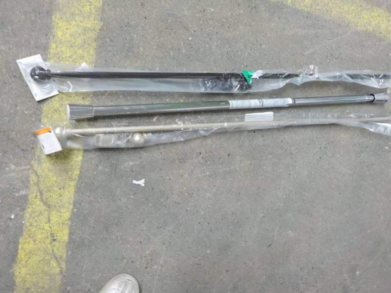 lot 57 image: 2 Curtains Rods and a Shower Rod...