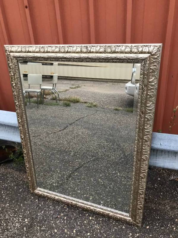 lot 7 image: Large 30 x 40 Wall Hanging Mirror, Good Condition