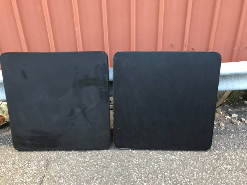 lot 8 image: Pair Of Folding Card Tables, Used, Show Wear