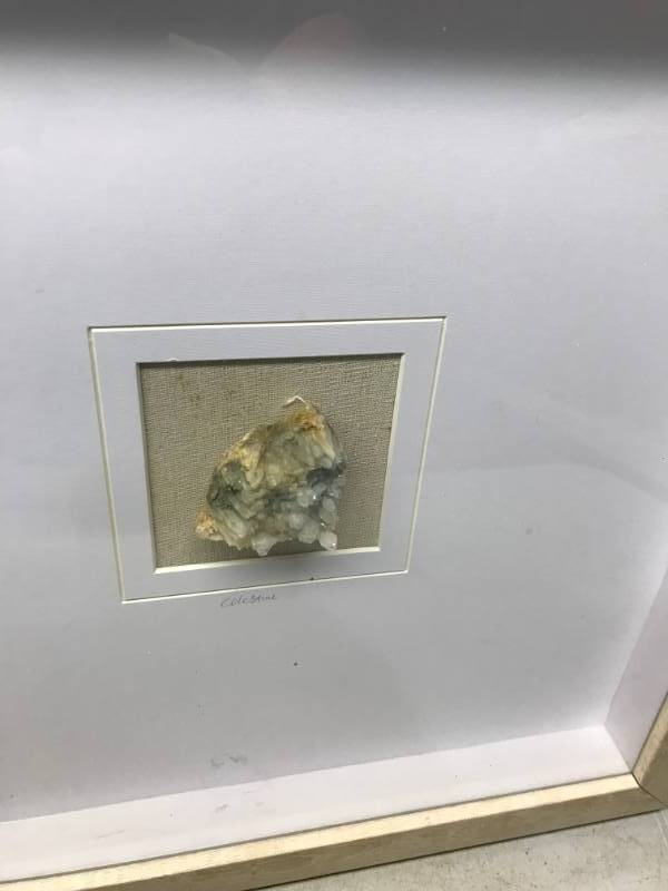 lot 29 image: Framed Celestine Mineral Rock