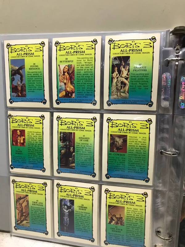 lot 54 image: Vintage Boris 3 All Prism Fantasy Collector Comic Cards, Complete Set