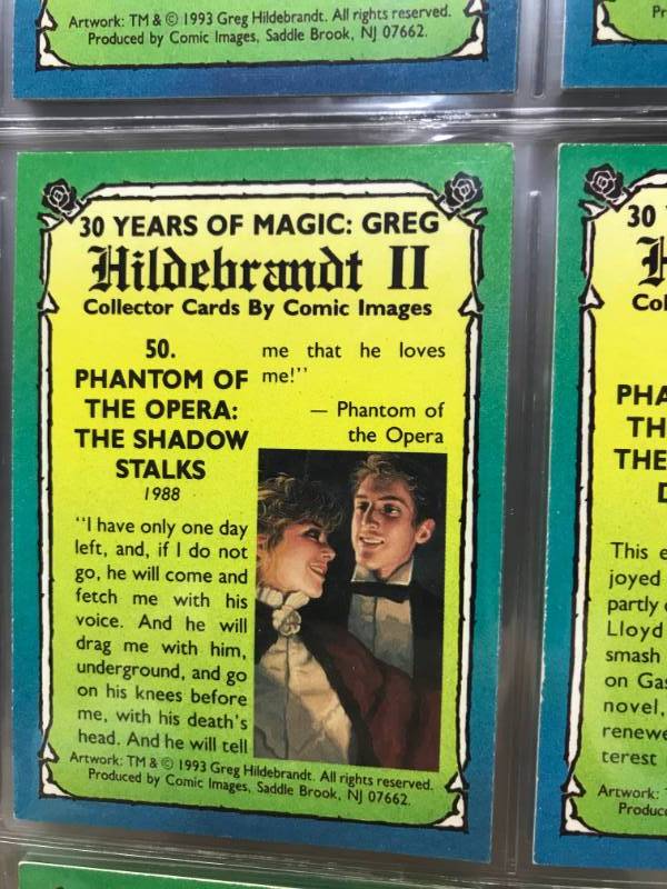 lot 56 image: Vintage Greg Hildebrant II Fantasy Collector Comic Cards, Complete Set