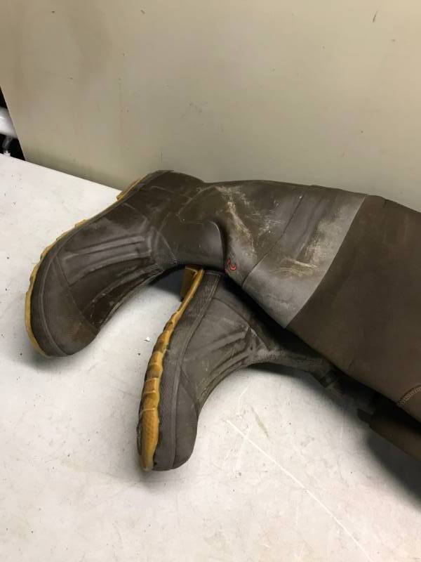 lot 50 image: Pair Of Pro Line Mens Fishing Waders, Used, Some Wear