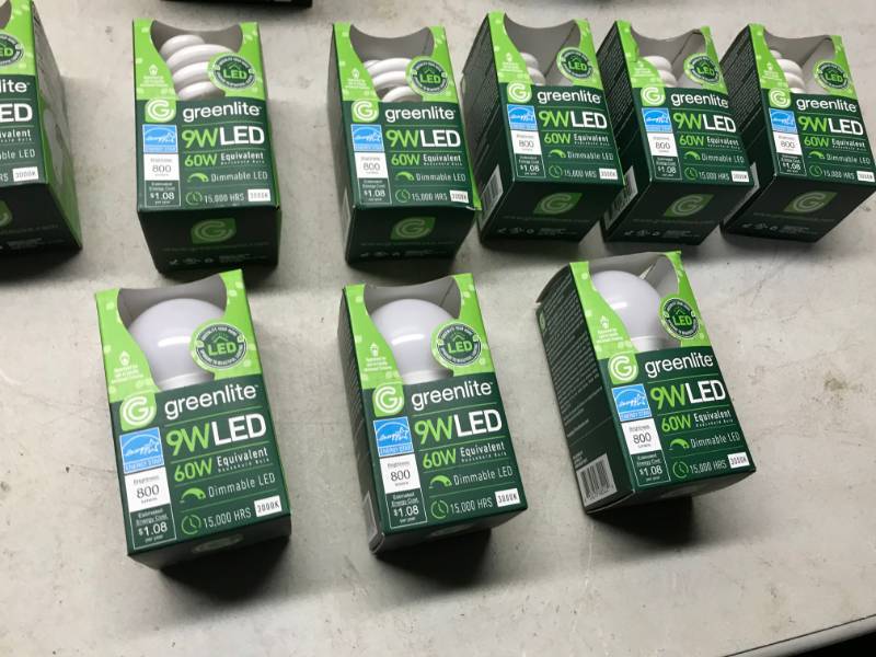 lot 30 image: Lot Of Greenlite LED Light Bulbs, New