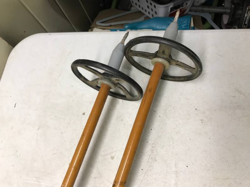 lot 10 image: Pair Of Vintage Sparta Bamboo Cross Country Ski Poles