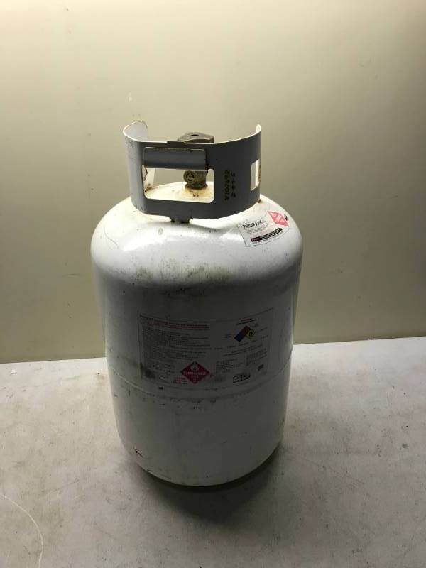 lot 81 image: 30 Pound Propane Tank, Mark Leaks, Sold As Is For Repair