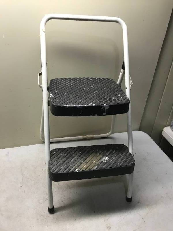 lot 16 image: Costco Small Fold Step Stool, Used, Shows Wear
