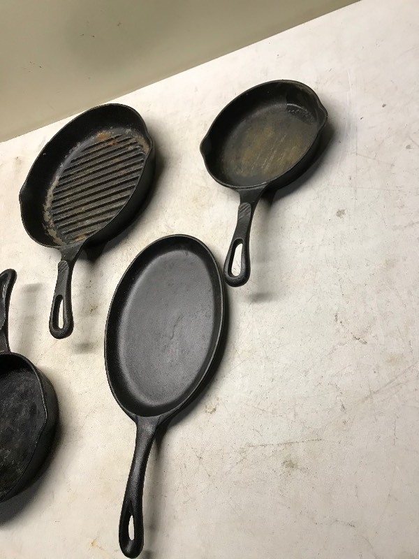 lot 89 image: Lot Of Chefmate Cast Iron Pans, Used, Show Wear