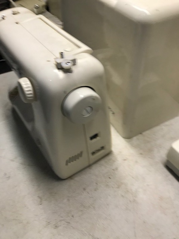 lot 92 image: Two Used Sewing Machines, One Kenmore 36 and Shark Euro Pro X, Untested, AS IS, No Cords