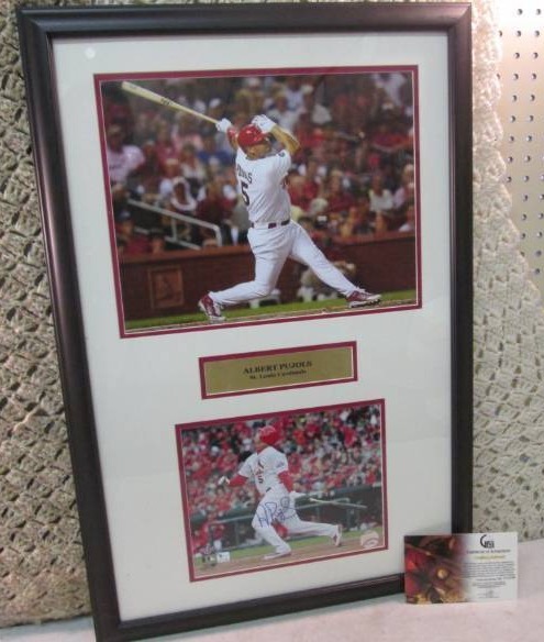 lot 3 image: Autographed Framed Albert Pujols Pi...
