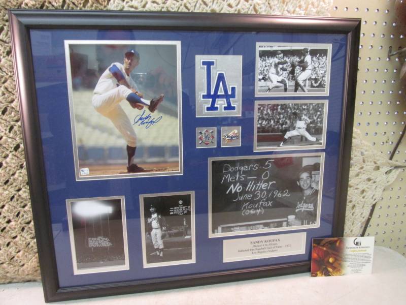 lot 4 image: Autographed Framed Sandy Koufax Pic...