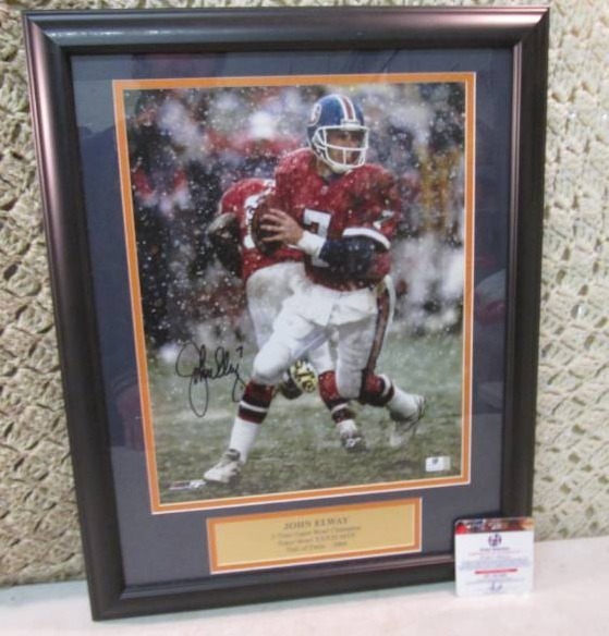 lot 6 image: Autographed Framed John Elway Pictu...