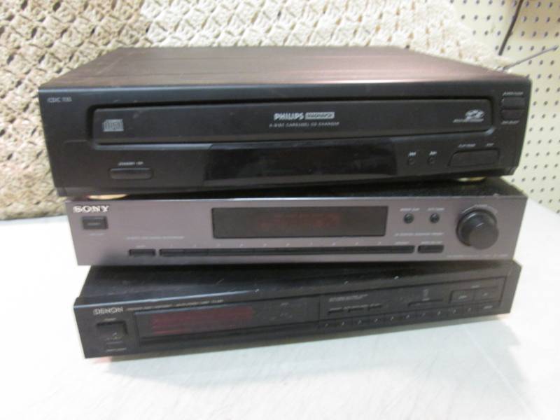 lot 25 image: 2 Stereo Tuners and 5 Disc Cd Playe...