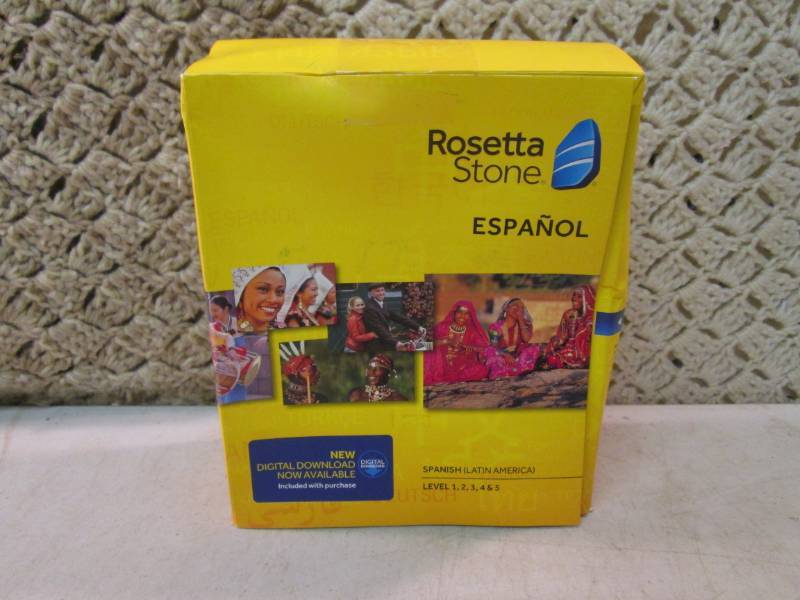 lot 26 image: Rosetta Stone Spanish Level 1,2,3,4...