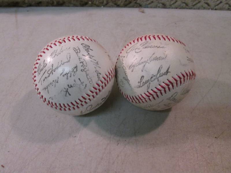 lot 77 image: 2 Baseballs Full of Autographs  EC1...