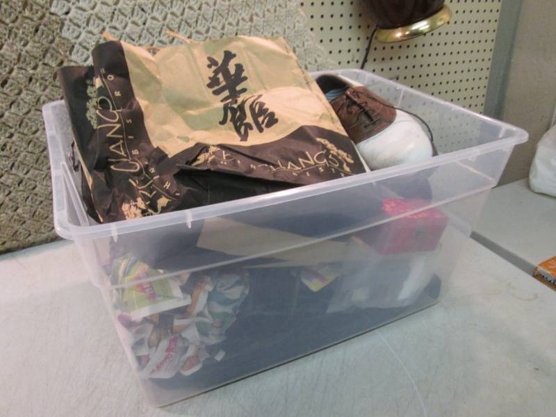lot 89 image: Plastic Tote Full of Misc  RM3...