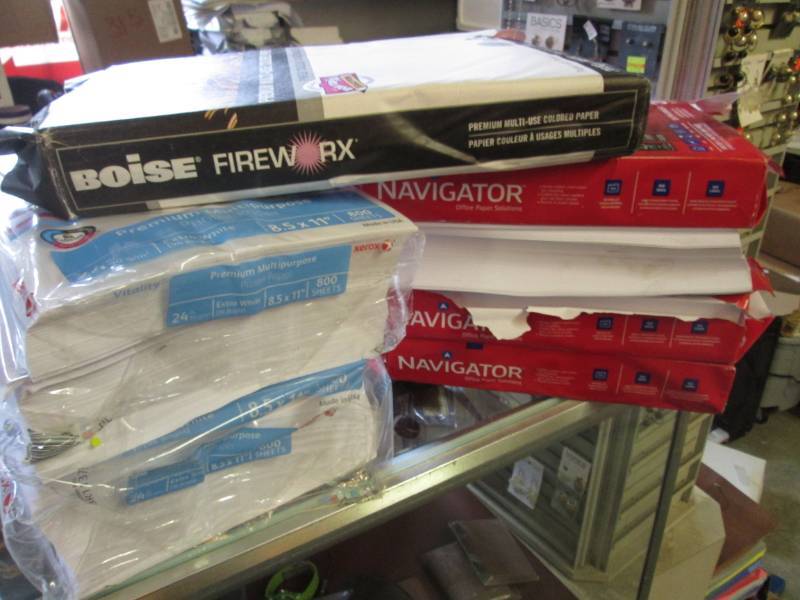 lot 119 image: 7 Reams of Assorted Printing Paper ...