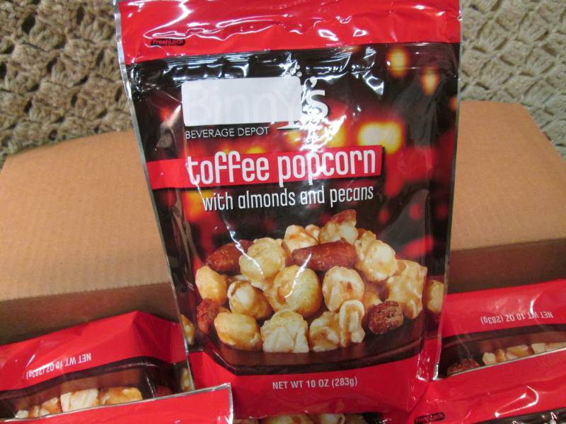 lot 162 image: Case of 12 Bags of Toffee Popcorn w...