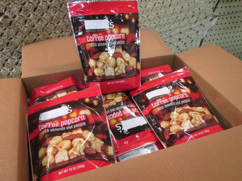 lot 163 image: Case of 12 Bags of Toffee Popcorn w...