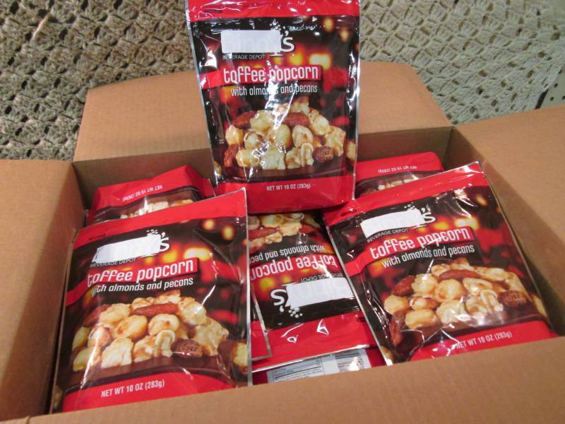 lot 164 image: Case of 12 Bags of Toffee Popcorn w...