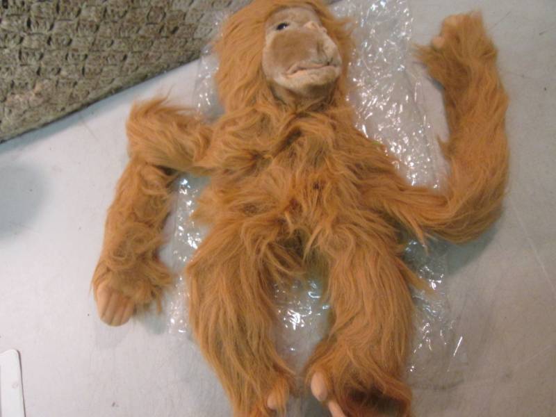 lot 171 image: Plush Monkey Puppet Velcro on hands...