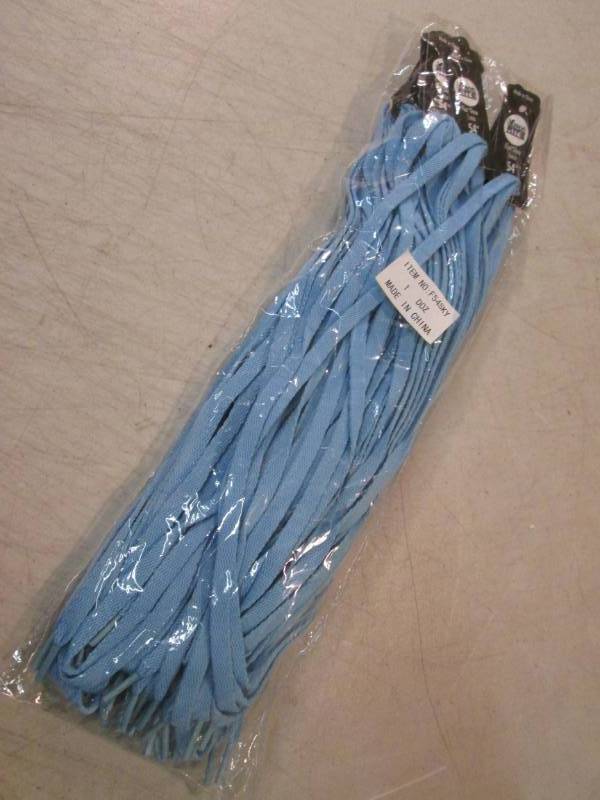 lot 172 image: Lot of 12 Flat 54 Lt Blue Shoe Lac...