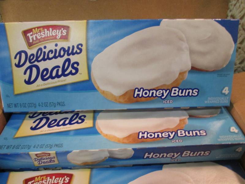 lot 183 image: 2 Cases of Iced Honey Buns 16 Boxes...