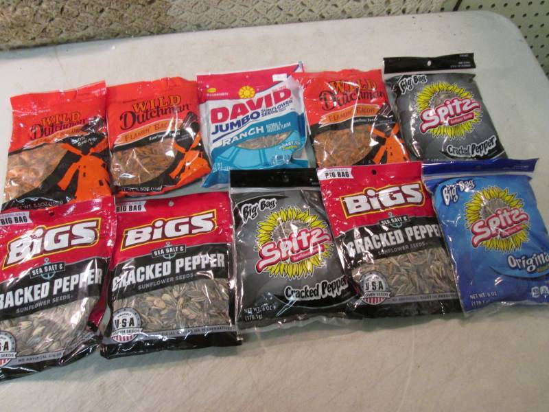 lot 223 image: 10 Bags of Assorted Sunflower Seeds...
